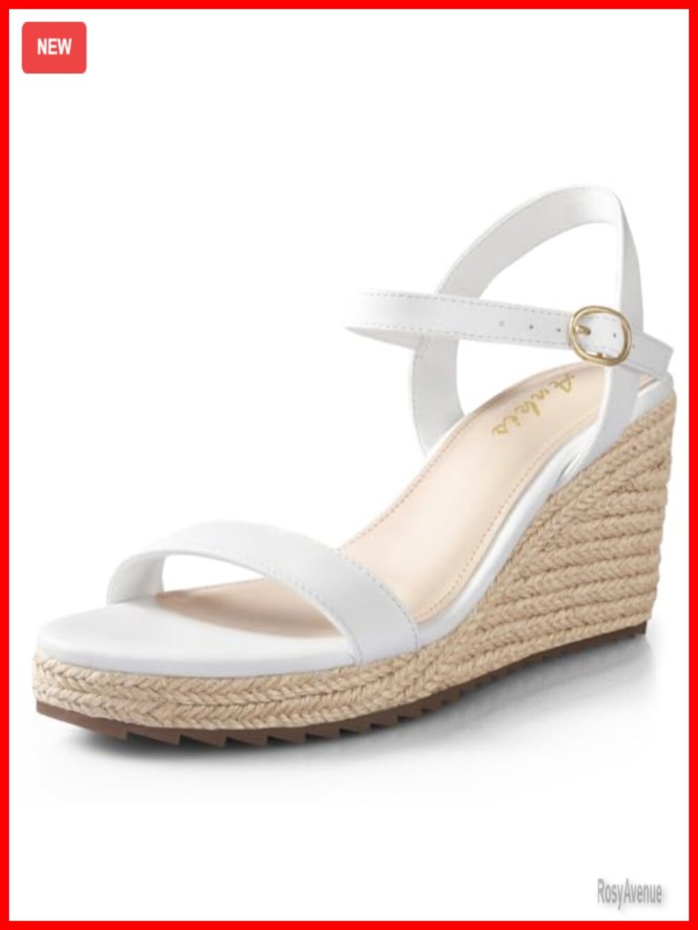 Wedge Sandals for Women Open Toe Ankle Strap Espadrille Platform High Heel